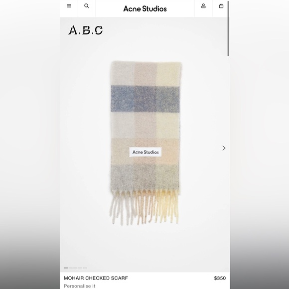 Acne Studios Scarf New With Tags - Picture 1 of 4